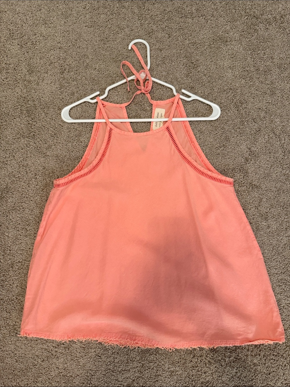 cloth & stone Coral Halter Tank Top